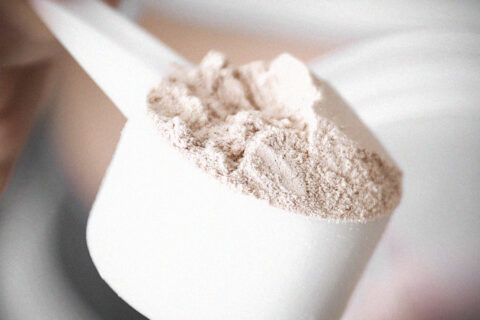 Scoop of protein powder.