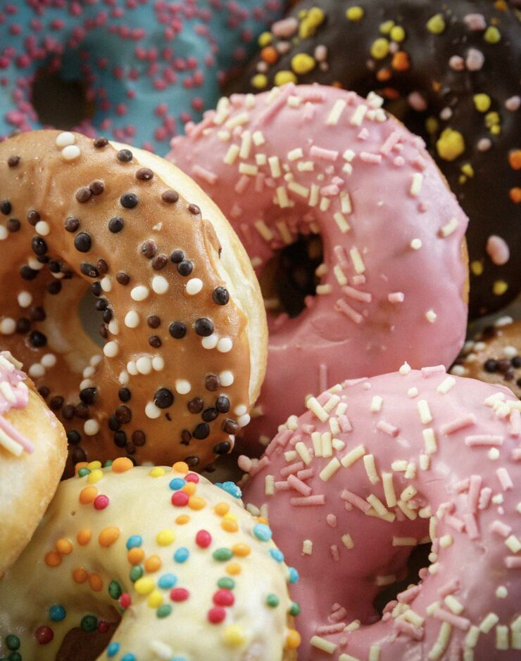 Selection of doughnuts.