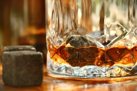 Whisky on the rocks.
