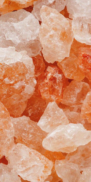 Pink himalayan salt crystals.